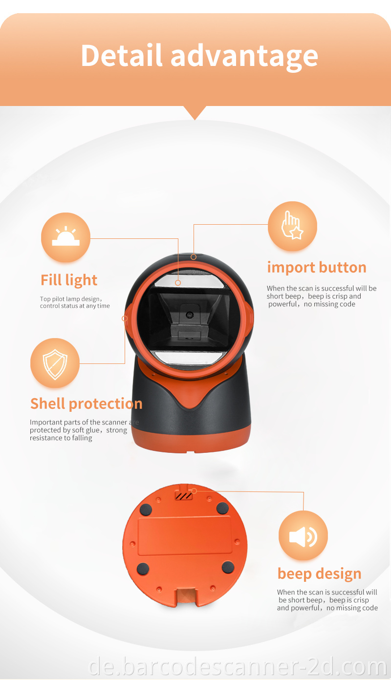 Winson Hochgeschwindigkeits -Barcode -Leser Omnidirektionaler Barcode -Scanner